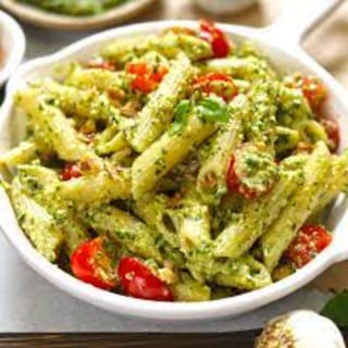 Pasta with Basil Pesto Sauce